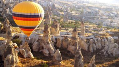 Cappadocia hot air balloon comfortably and safely fly.